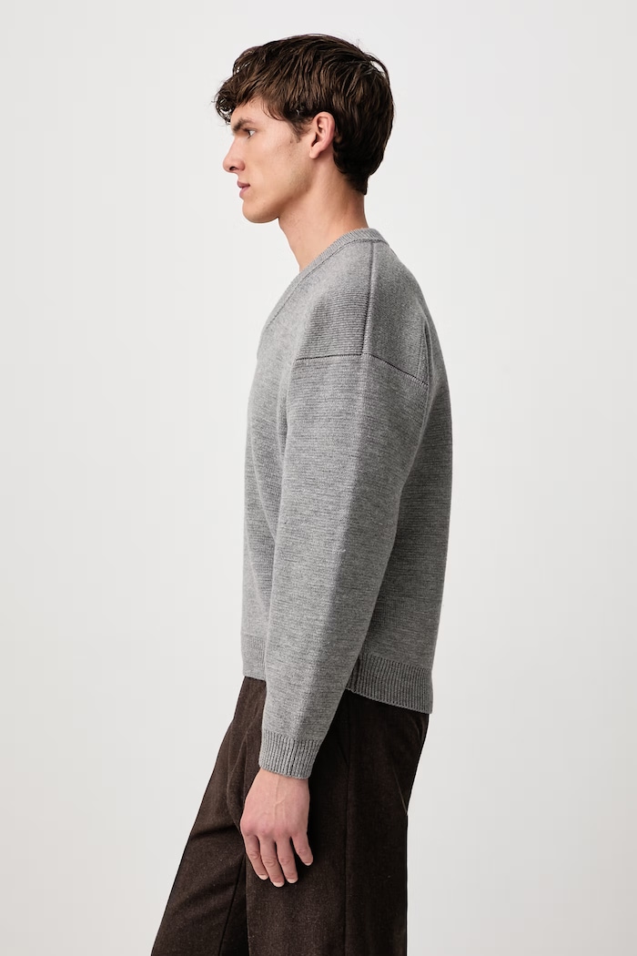 CHAVARRIA V-NECK sweater wool Men's Willy Chavarria MMSSW003.067N gray
