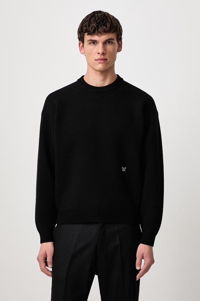 Willy Chavarria CHAVARRIA EMBROIDERED sweater wool Men's black MMSSW002.067N