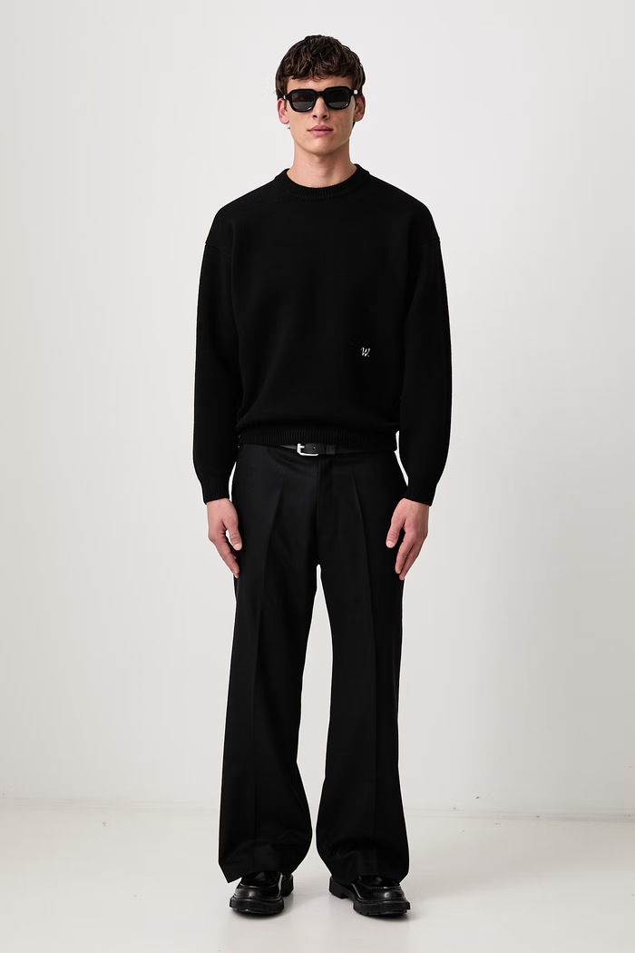 Willy Chavarria CHAVARRIA EMBROIDERED sweater wool Men's MMSSW002.067N black AW26