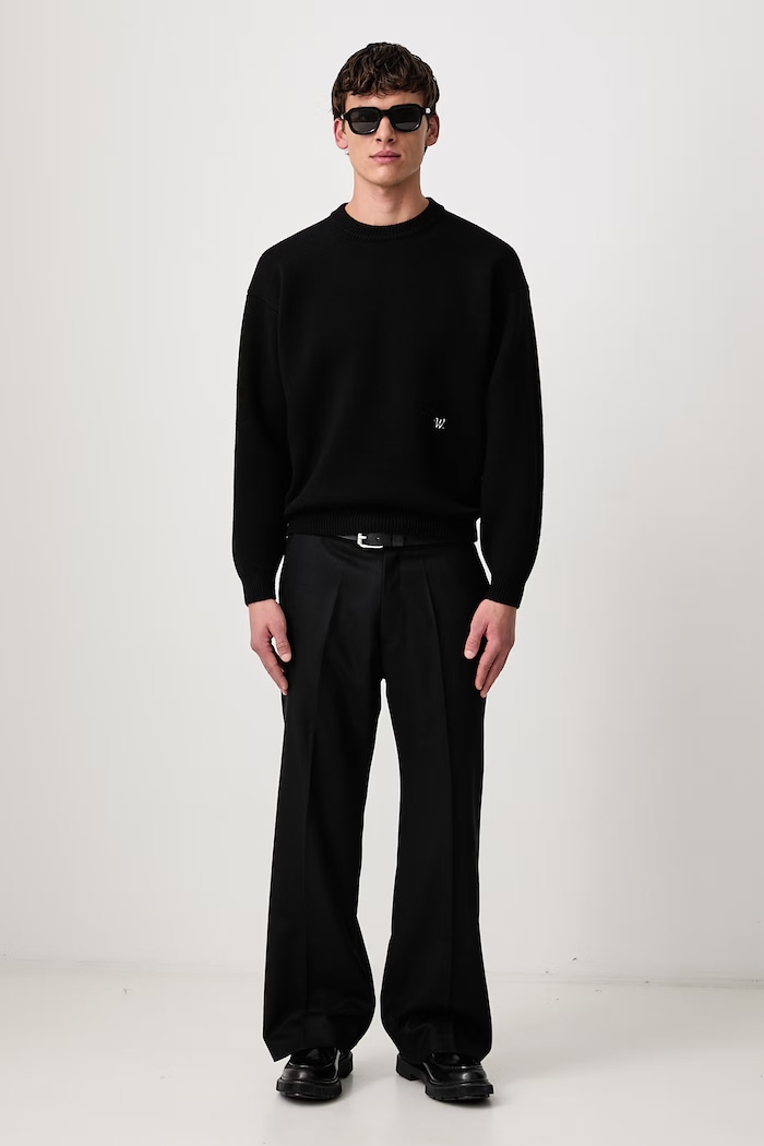 Willy Chavarria CHAVARRIA EMBROIDERED sweater wool Men's MMSSW002.067N black AW26