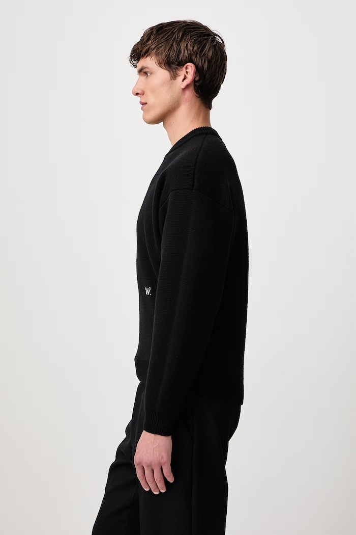 CHAVARRIA EMBROIDERED sweater wool Men's Willy Chavarria MMSSW002.067N black