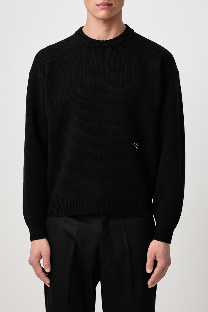 CHAVARRIA EMBROIDERED sweater wool Men's Willy Chavarria black MMSSW002.067N