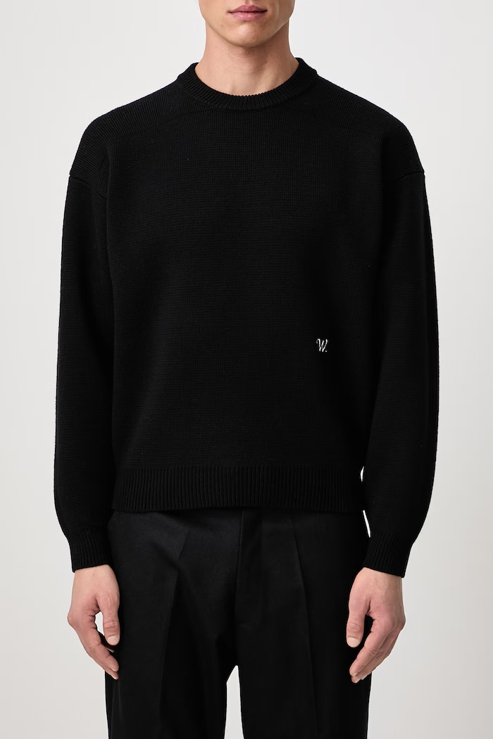 CHAVARRIA EMBROIDERED sweater wool Men's Willy Chavarria black MMSSW002.067N