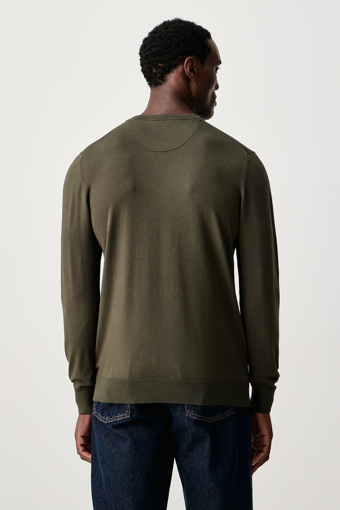 Odzież Scotch & Soda Sweter męski z wiskozą 183601 zielony