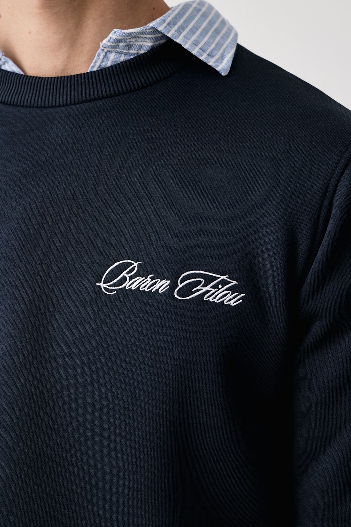 Bluza męska z bawełną Baron Filou granatowy 000016945