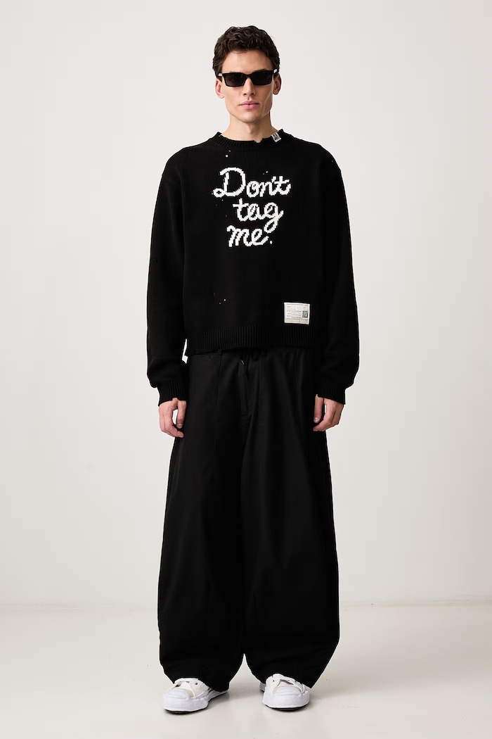 Maison MIHARA YASUHIRO Светр з бавовною чоловічий A17SW521 чорний AW26