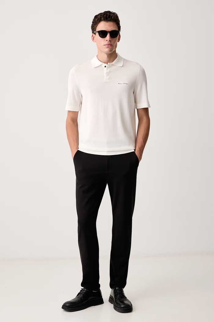 Marc O'Polo Polo męskie bawełniane 5000014224 biały AW26