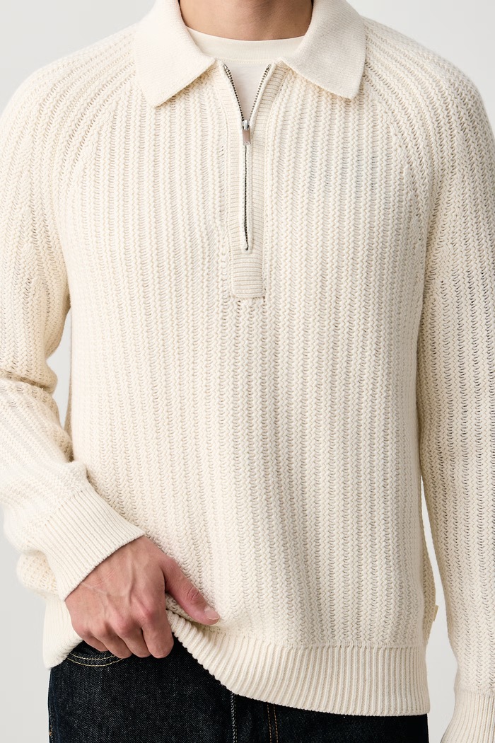 Sweter męski z wełną Michael Kors CF660M3JWP beżowy