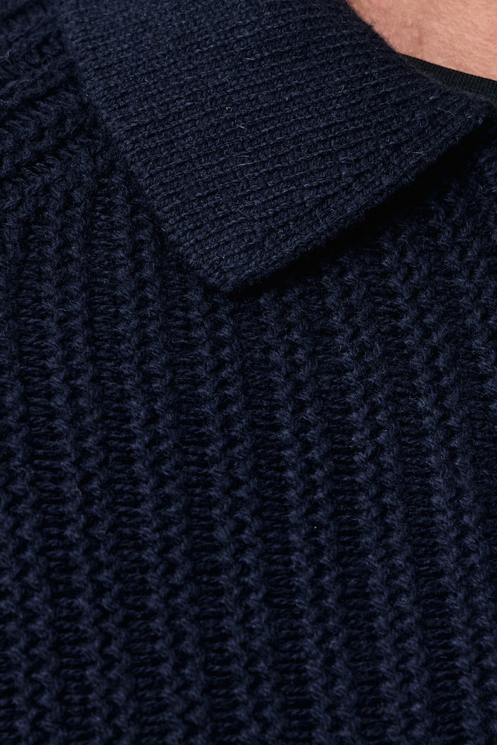 Sweter męski z wełną Michael Kors granatowy CF660M3JWP