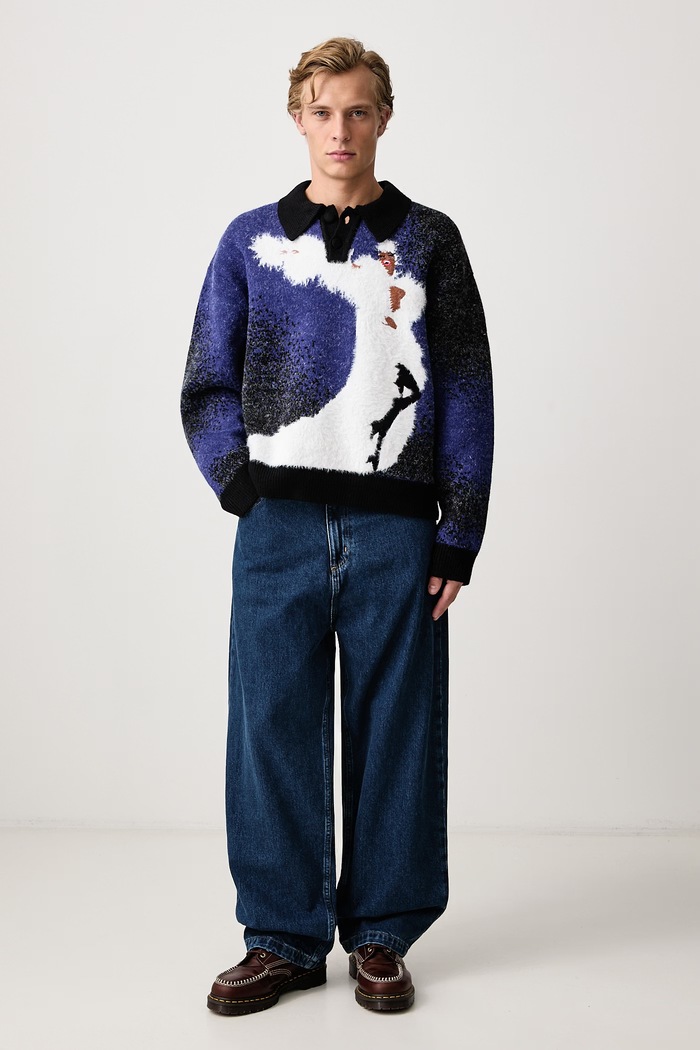 House of Errors Femme Fatale sweter męski HEFW26SW01707 niebieski AW26