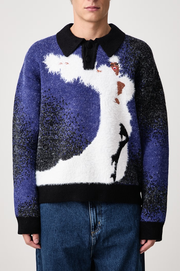 Femme Fatale sweter męski House of Errors niebieski HEFW26SW01707