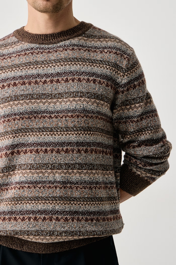 Sweter męski z wełną Lindbergh 80.805008 beżowy