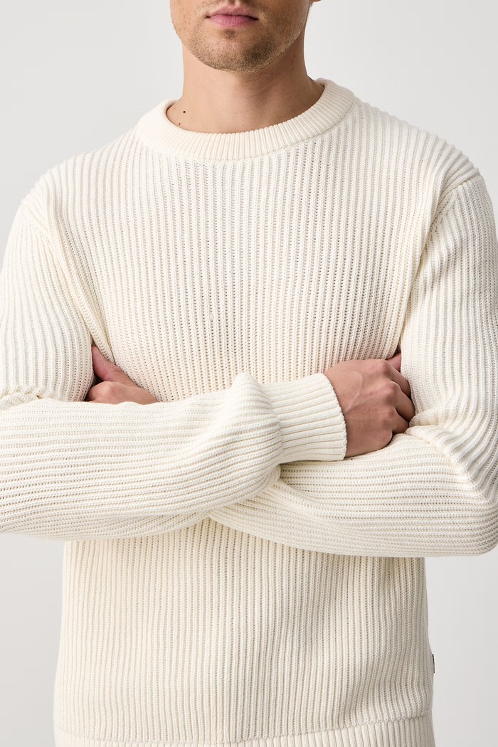 Sweter męski z bawełną Lindbergh 30.825070 beżowy