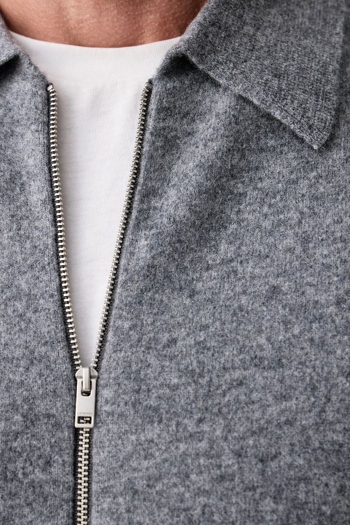 Sweter rozpinany męski wełniany Lindbergh szary 30.825066