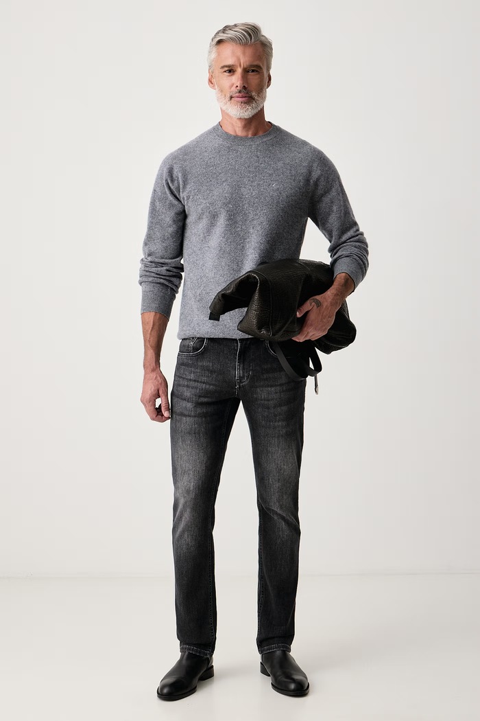 Lindbergh Sweter męski wełniany 30.825065 szary AW26