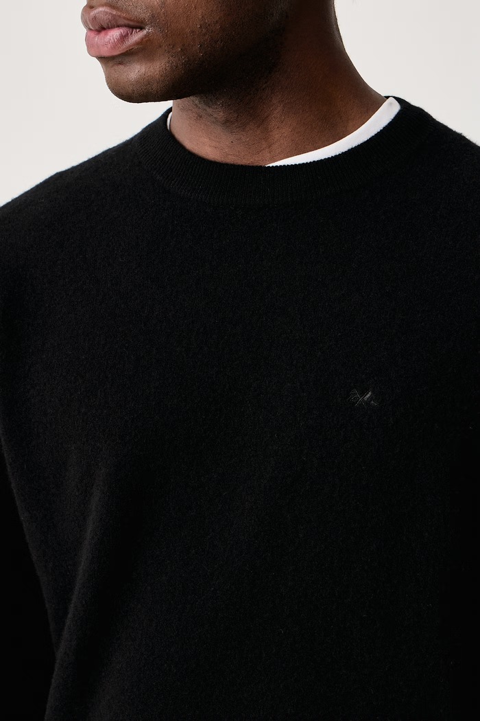 Sweter męski wełniany Lindbergh 30.825065 czarny