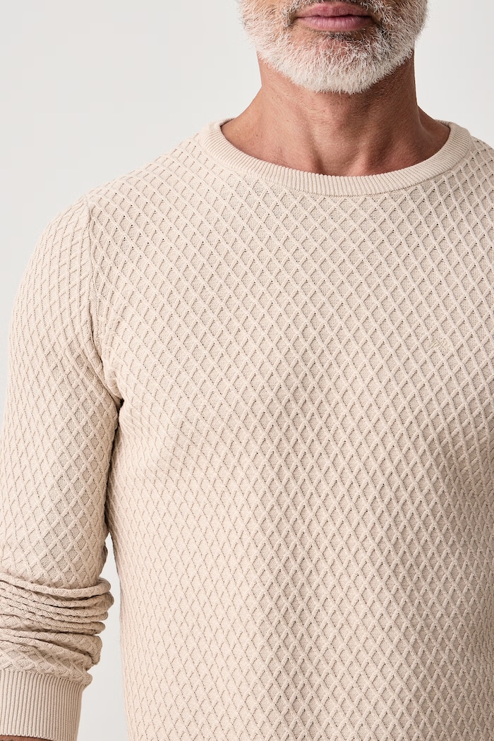 Maglione da uomo in cotone Lindbergh 30.825013 beige