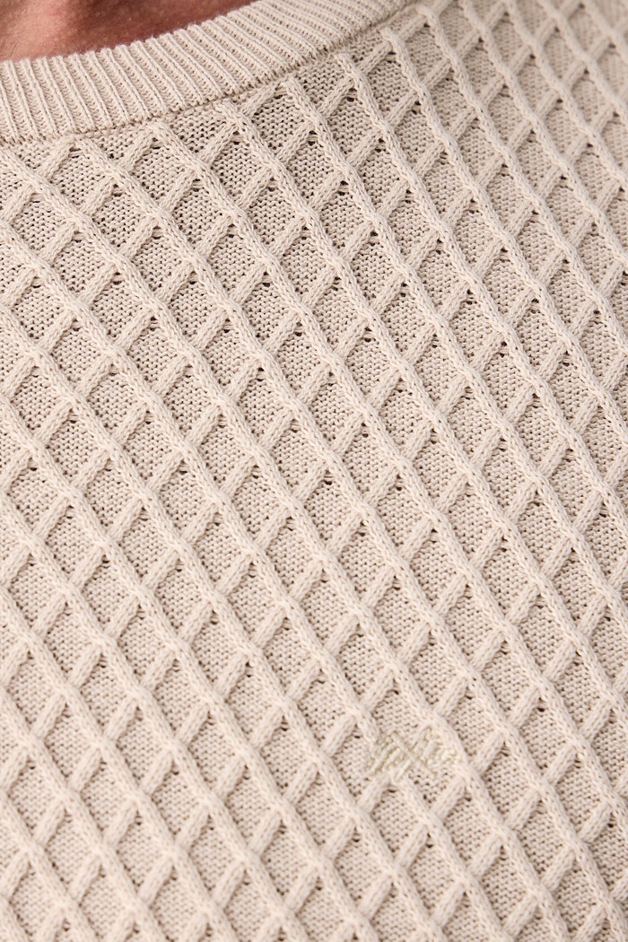 Sweter męski bawełniany Lindbergh beżowy 30.825013