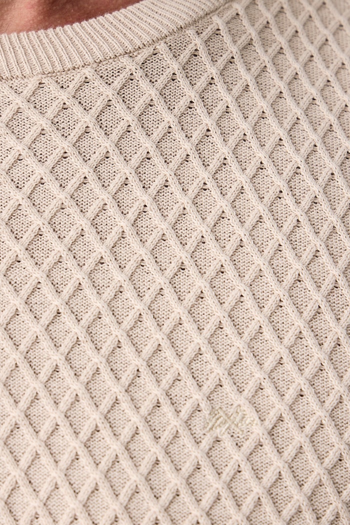 Sweter męski bawełniany Lindbergh beżowy 30.825013