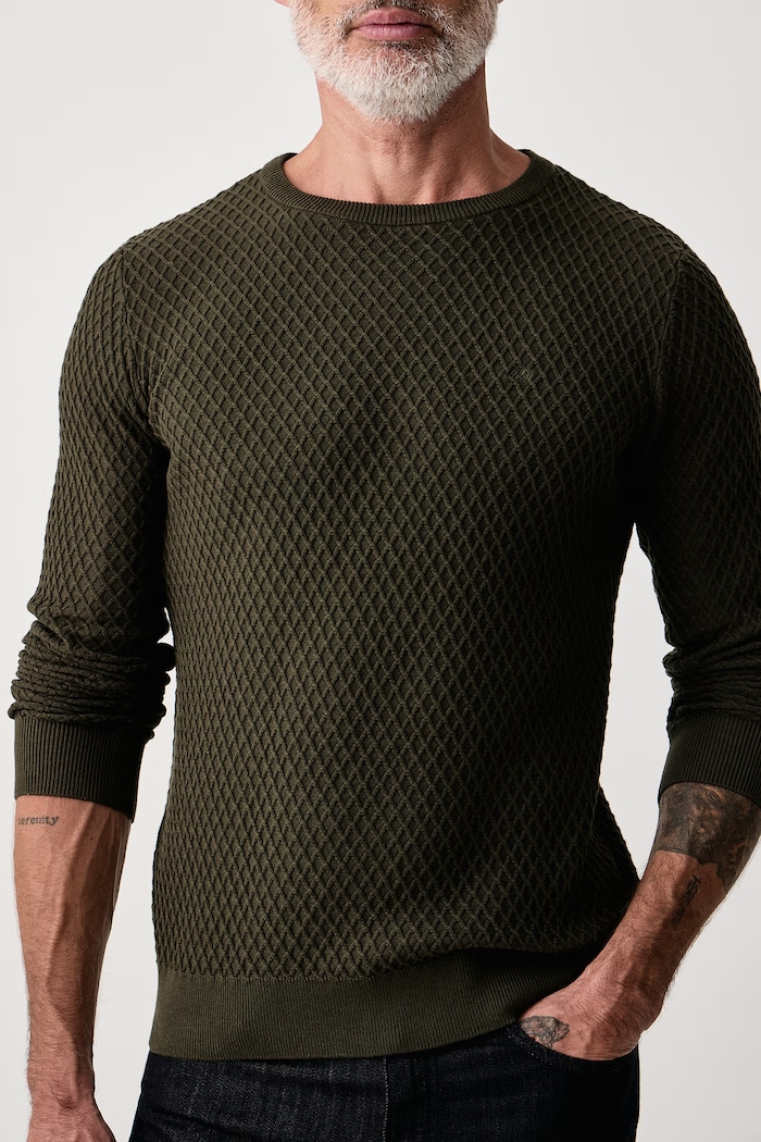 Maglione da uomo in cotone Lindbergh 30.825013 verde