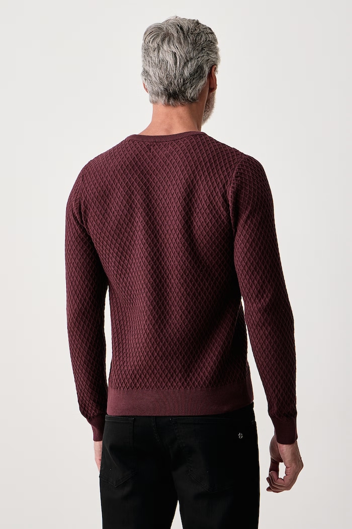 Abbigliamento Lindbergh Maglione da uomo in cotone 30.825013 granata