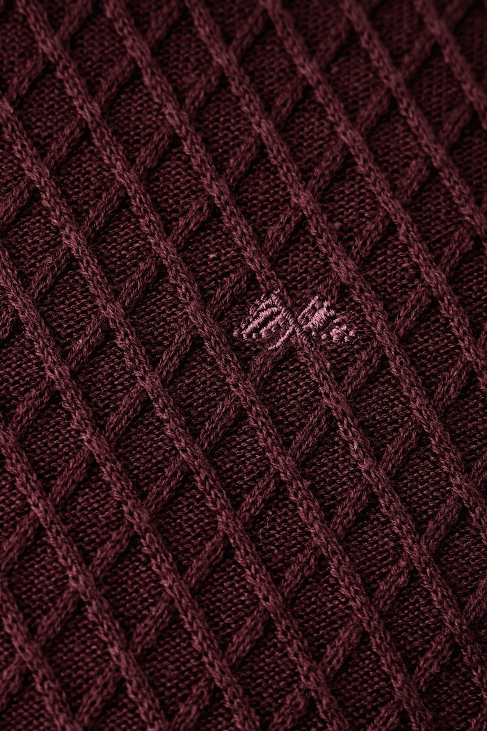 Maglione da uomo in cotone Lindbergh granata 30.825013
