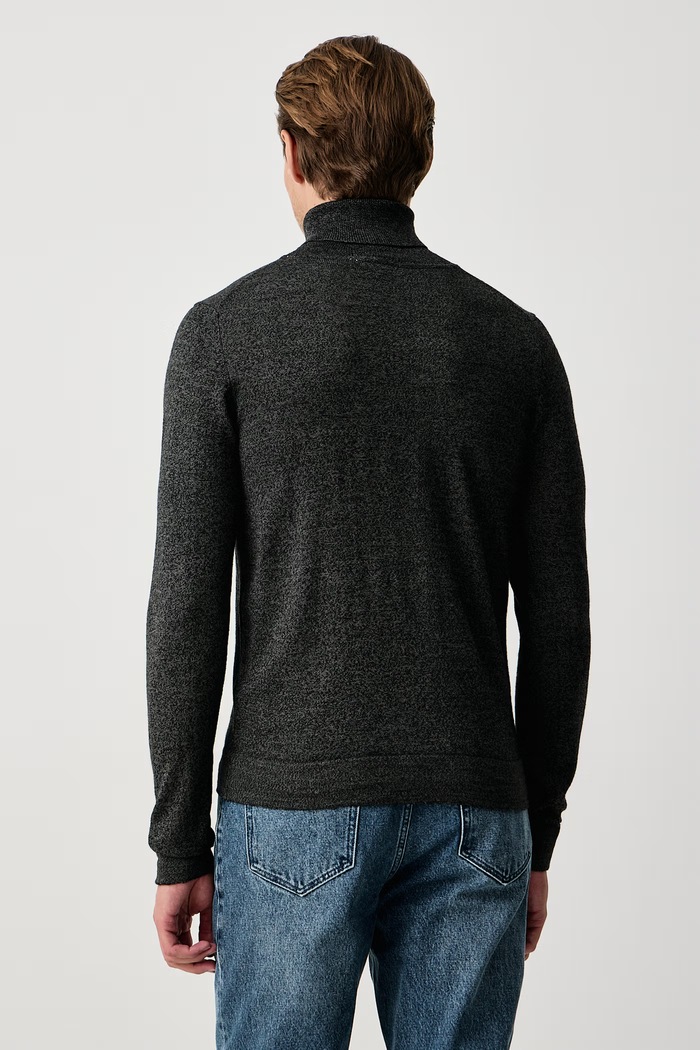 Odzież Lindbergh Sweter męski z wełną merino 30.81068 szary