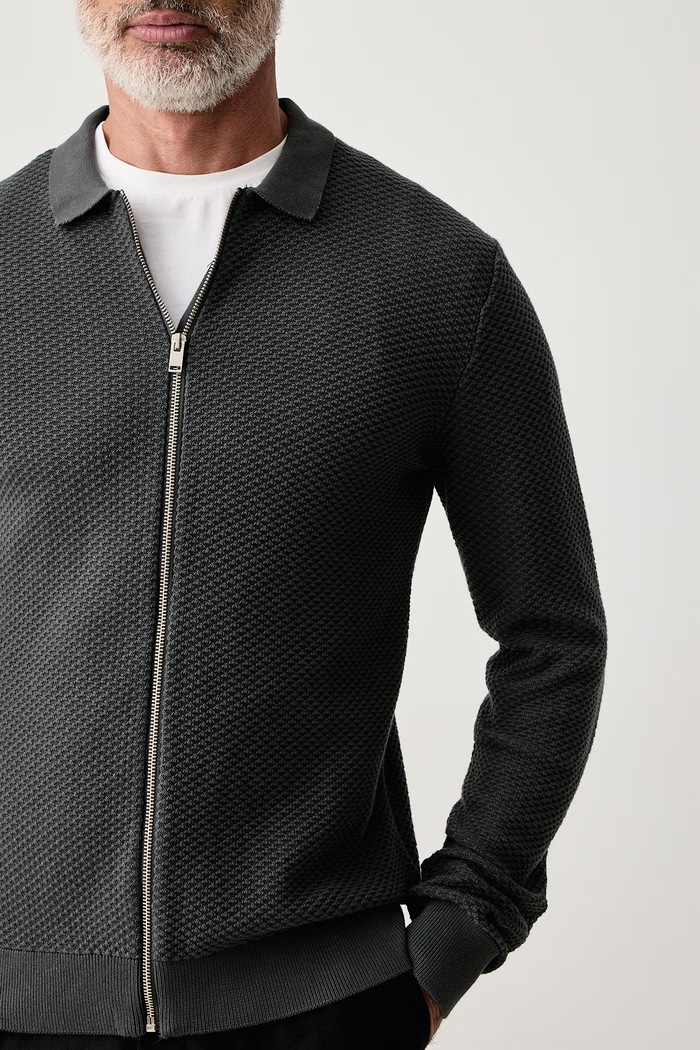 Sweter rozpinany męski bawełniany Lindbergh 30.804011 zielony