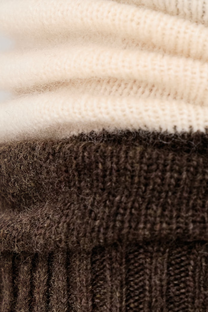 Sweter męski z wełną Lindbergh brązowy 30.800237S