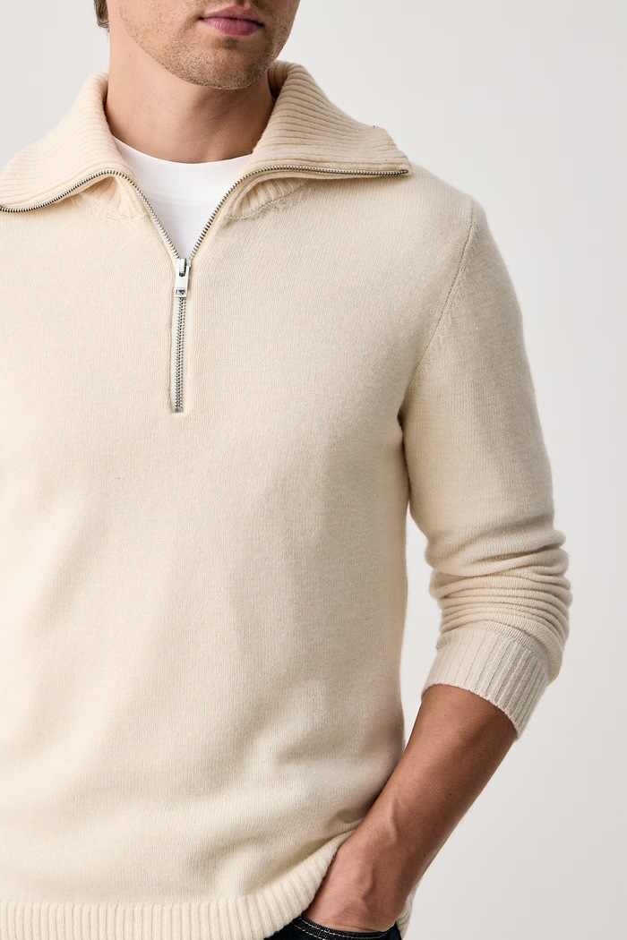 Sweter męski z wełną Lindbergh 30.800233 beżowy