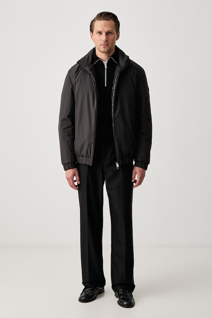 Lindbergh Sweter męski z wełną 30.800233 czarny AW26