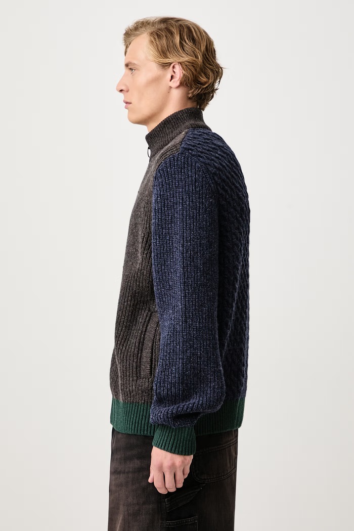 X PAUL SMITH светр на застібці вовняний чоловічий Barbour MKN1796BR37 коричневий