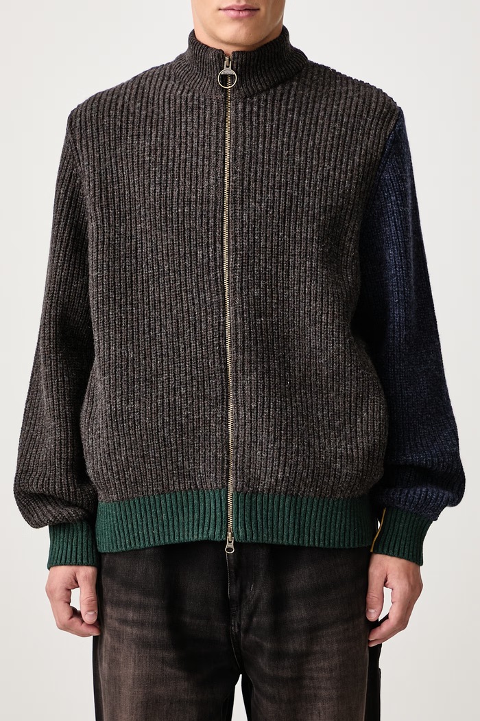 X PAUL SMITH светр на застібці вовняний чоловічий Barbour коричневий MKN1796BR37