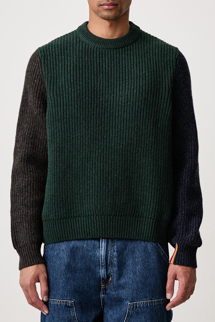 X PAUL SMITH sweter wełniany męski Barbour zielony MKN1795GN75