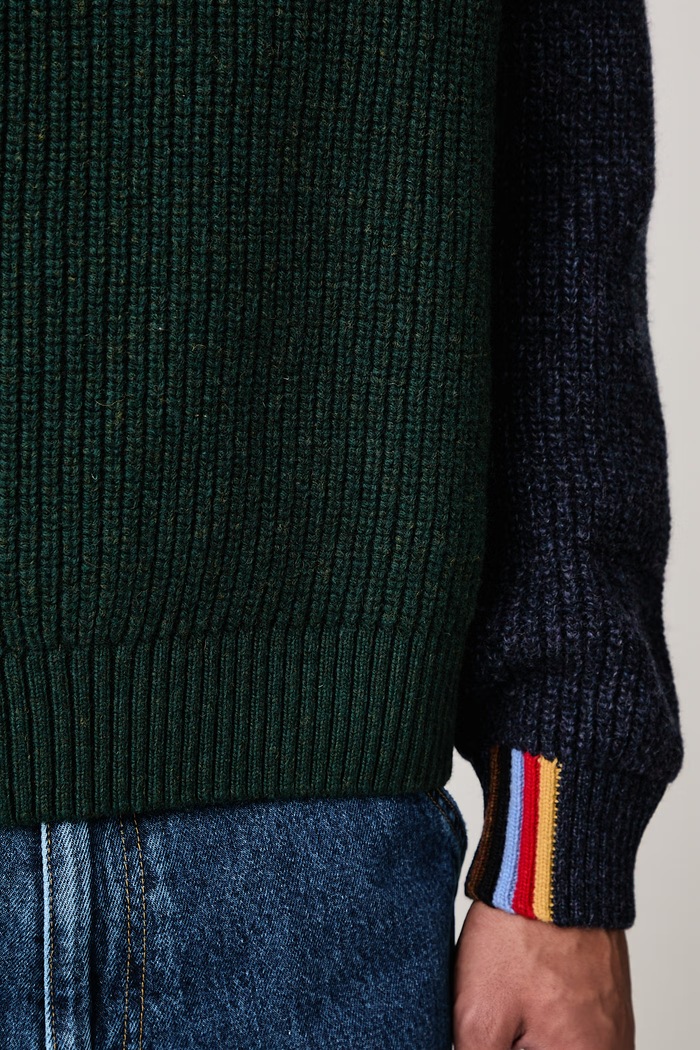 Barbour X PAUL SMITH sweter wełniany męski MKN1795GN75