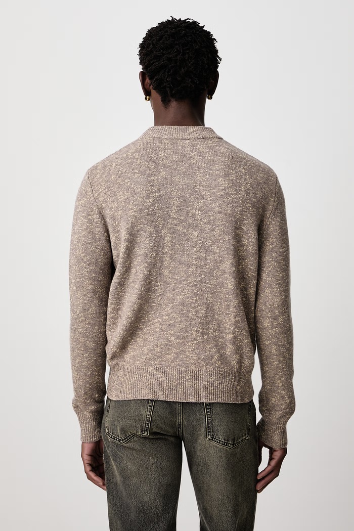 Odzież Sunflower Sweter męski z wełną merino Moon Speckled 3090 beżowy