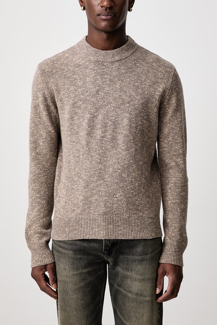 Sweter męski z wełną merino Moon Speckled Sunflower beżowy 3090