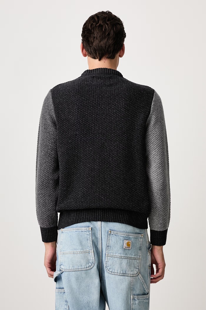 Odzież Barbour Sweter z wełną męski MKN1763GY79 szary