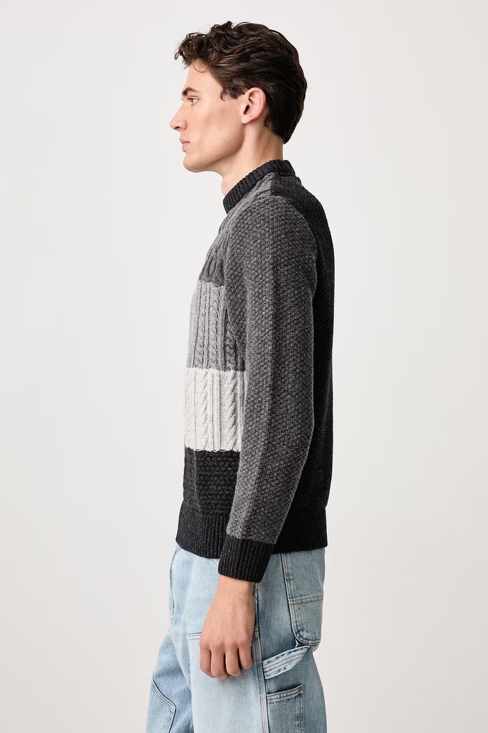 Sweter z wełną męski Barbour MKN1763GY79 szary