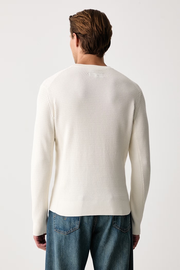 Odzież rag & bone Sweter męski bawełniany Danton RH8026F6MCC beżowy