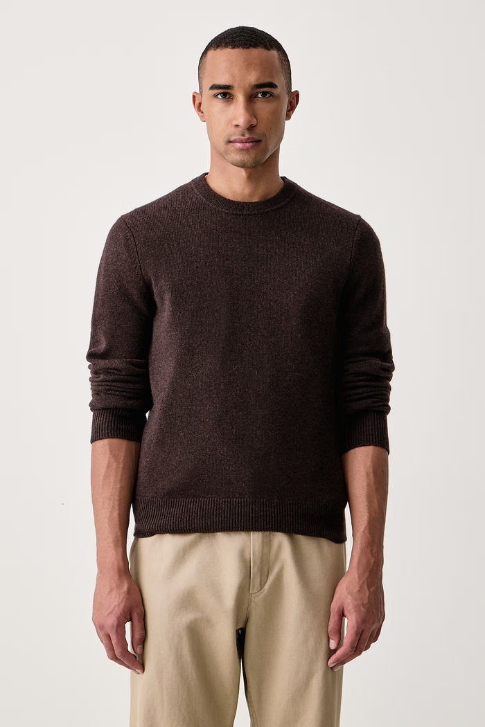 rag & bone Sweter męski kaszmirowy Vernon brązowy RH2F26F6MCA