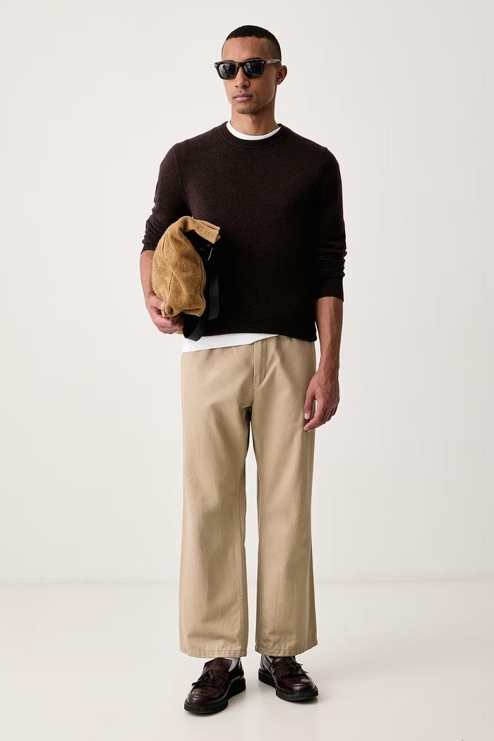 rag & bone Sweter męski kaszmirowy Vernon RH2F26F6MCA brązowy AW26