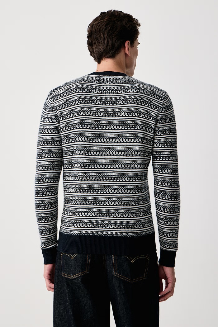 Odzież Guess Sweter męski z dodatkiem wełny Niklas M6BR21.Z1371 granatowy