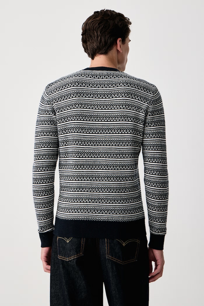 Odzież Guess Sweter męski z dodatkiem wełny Niklas M6BR21.Z1371 granatowy