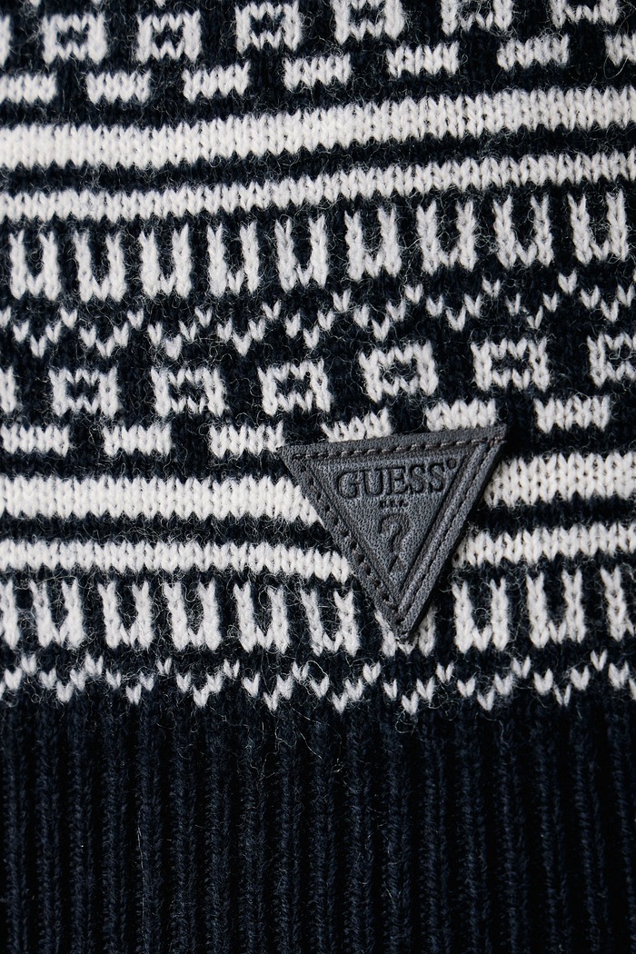 Sweter męski z dodatkiem wełny Niklas Guess granatowy M6BR21.Z1371