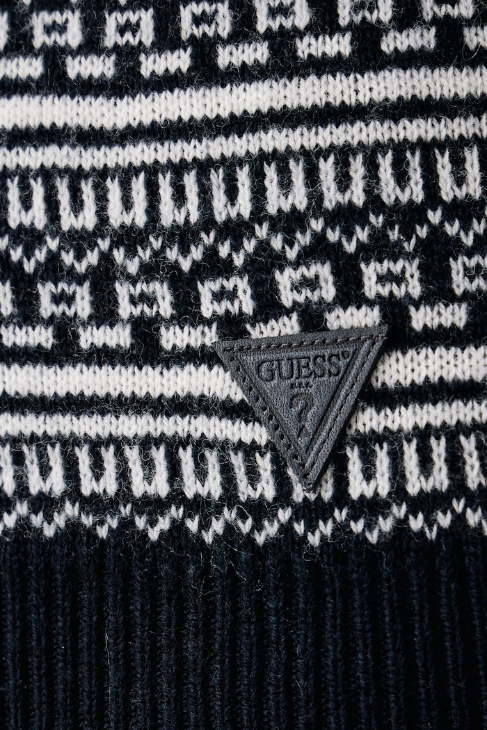 Sweter męski z dodatkiem wełny Niklas Guess granatowy M6BR21.Z1371