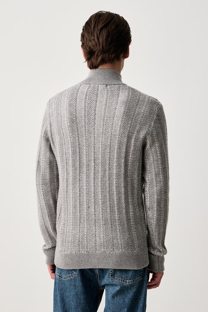 Odzież Guess Sweter rozpinany męski z dodatkiem wełny Nash M6BR17.Z1365 szary