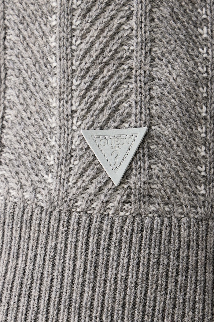 Sweter rozpinany męski z dodatkiem wełny Nash Guess szary M6BR17.Z1365