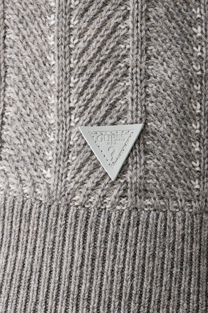 Sweter rozpinany męski z dodatkiem wełny Nash Guess szary M6BR17.Z1365
