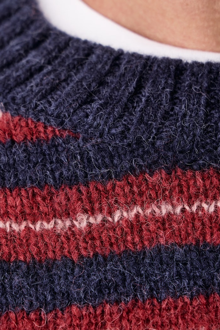 Sweter męski z wełną Carlos Mos Mosh granatowy 511230